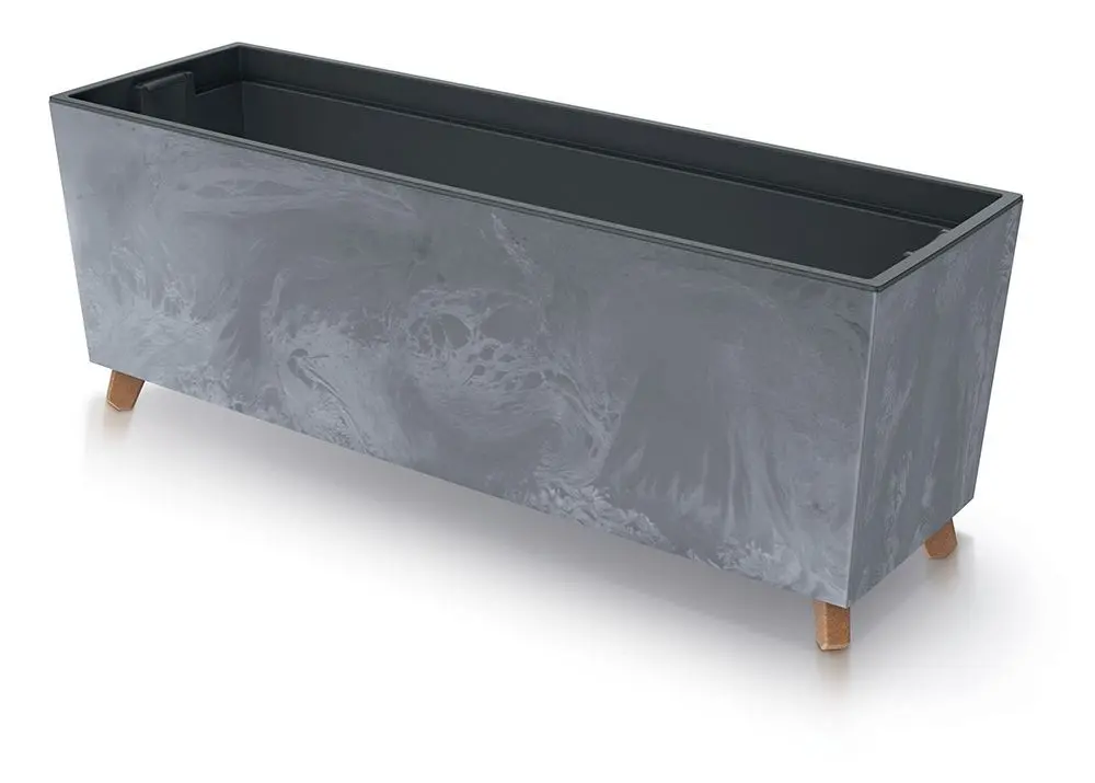 Prosperplast Truhlík s vkladem CORBI III 77 cm tmavě šedý