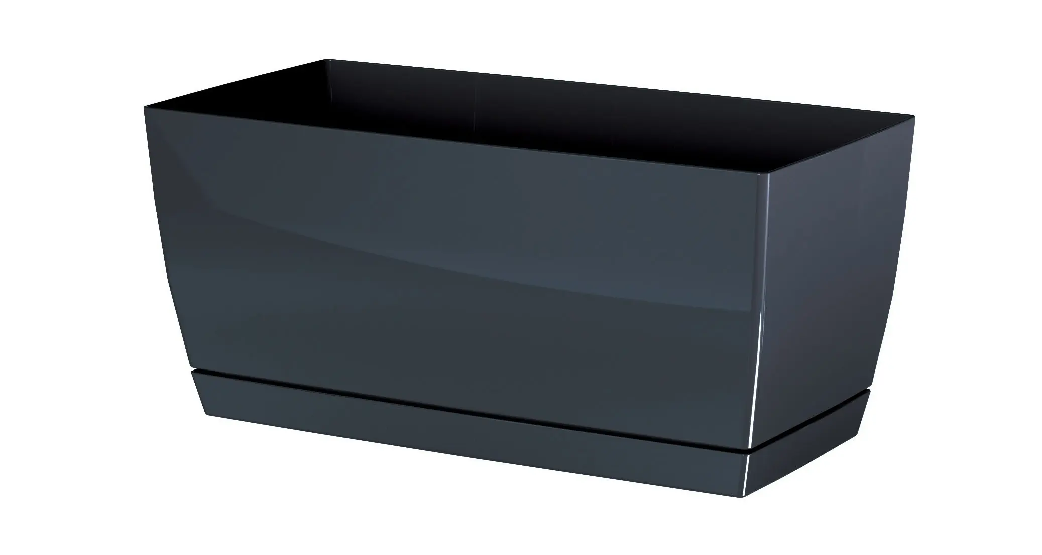 Prosperplast Truhlík KUBA s miskou grafit, varianta 29 cm