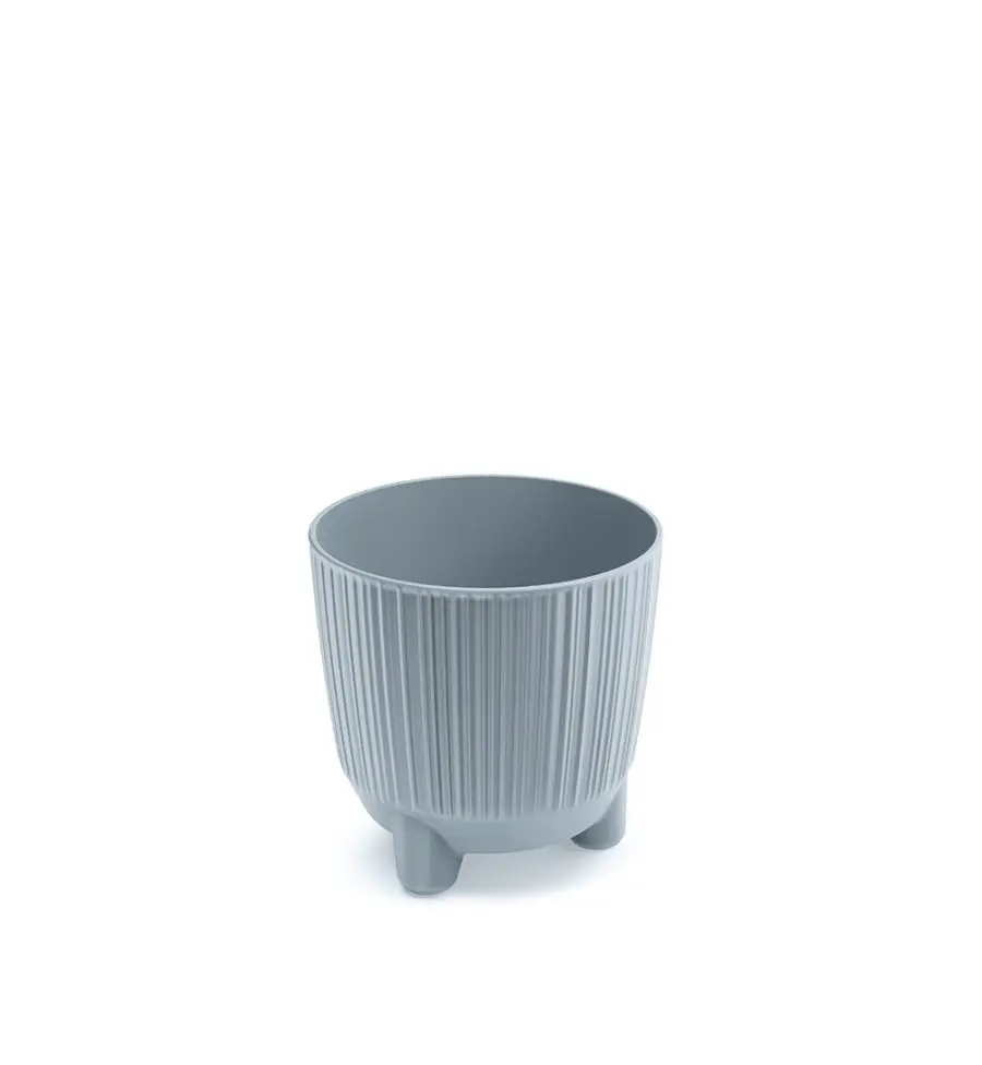 Prosperplast Plastový květináč RYFOS N s nožičkami světle šedý matný, varianta 16,8 cm