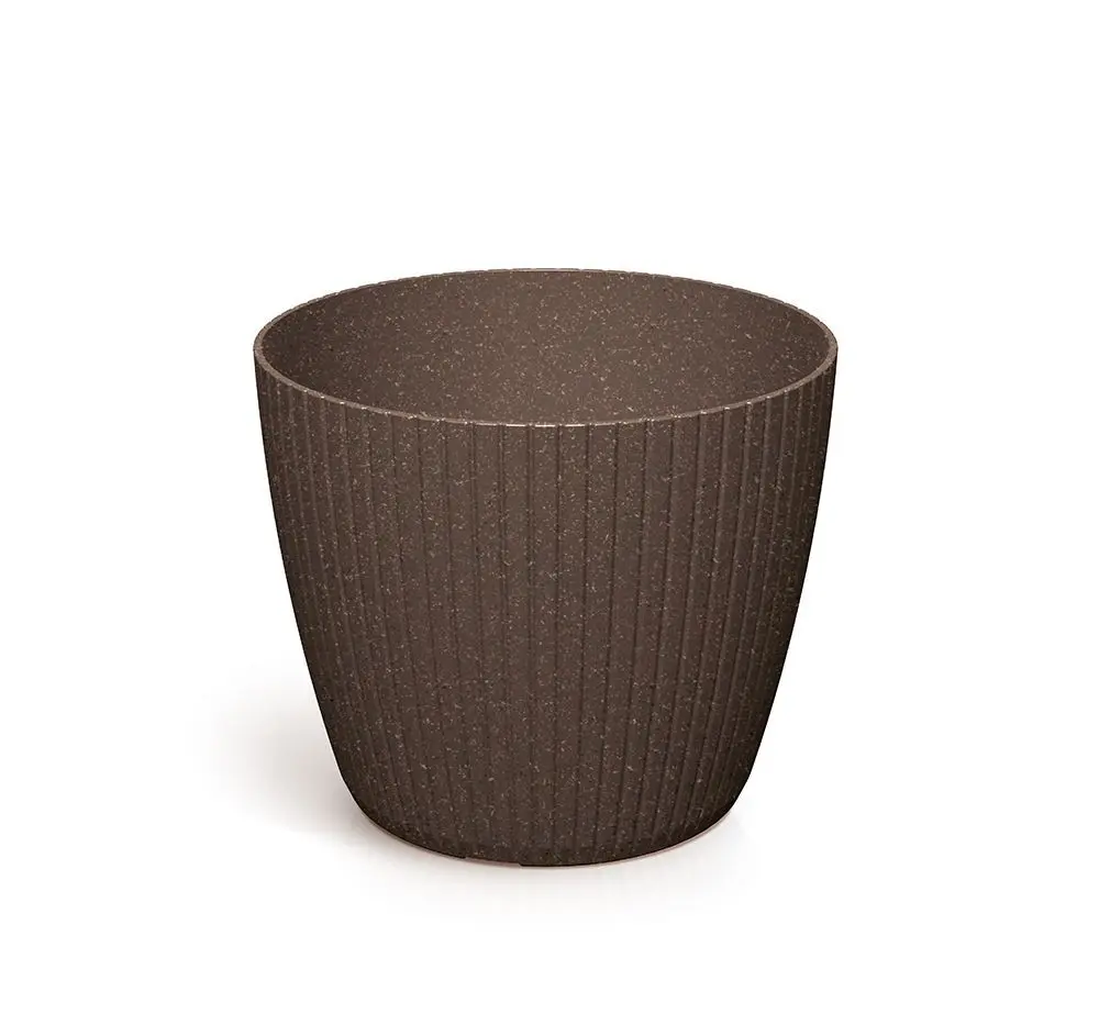 Prosperplast Květináč LAMIE ECOWOOD kávový, varianta 15,8 cm