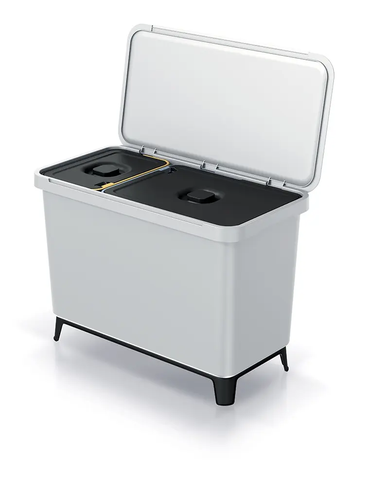 Prosperplast Odpadkový koš SYSTEMO 10 L + 23 L světle šedý