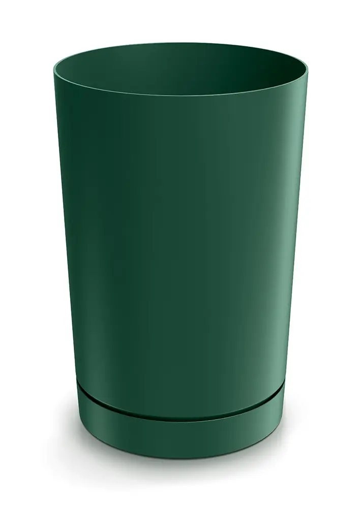 Prosperplast Plastový květináč TUBOS 30 cm tmavě zelený
