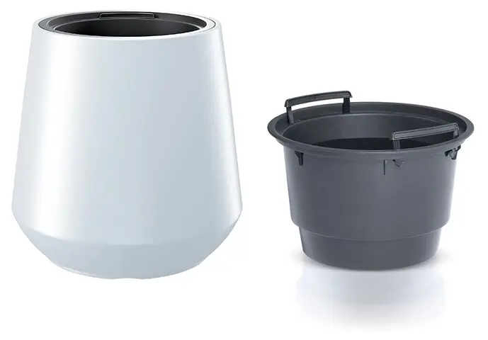 Prosperplast Květináč s vkladem HERO bílý 43,9cm