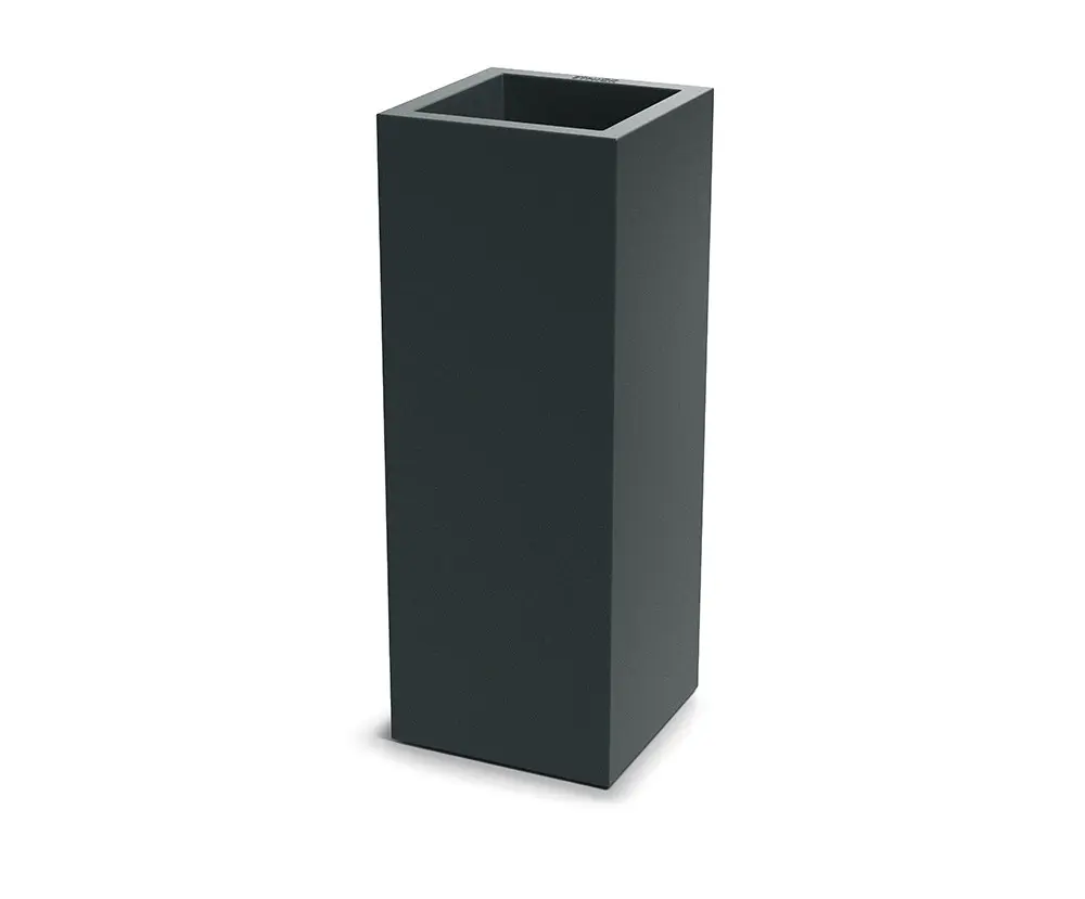 Prosperplast Plastový květináč CUBLASO SQUARE SLIM 29 cm tmavě šedý