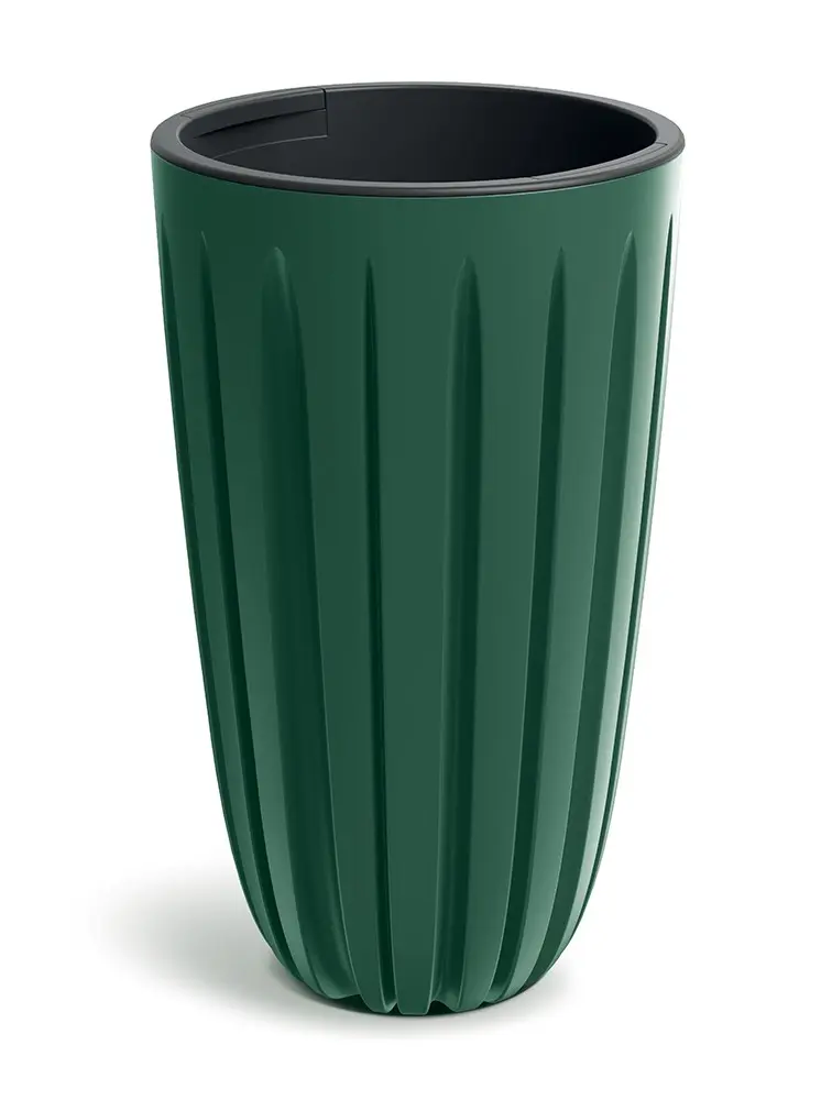 Prosperplast Plastový květináč Warios 29x50 cm tmavě zelený