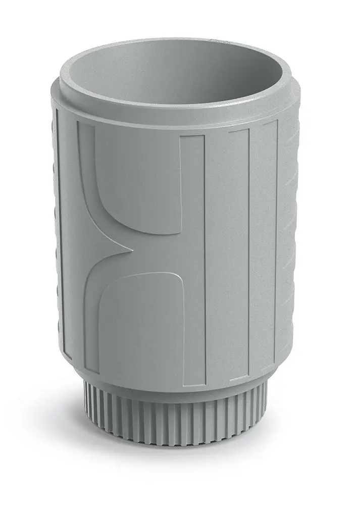 Prosperplast Plastový květináč FOLKAS ROUNDOS MIDL 40 cm betonově šedý