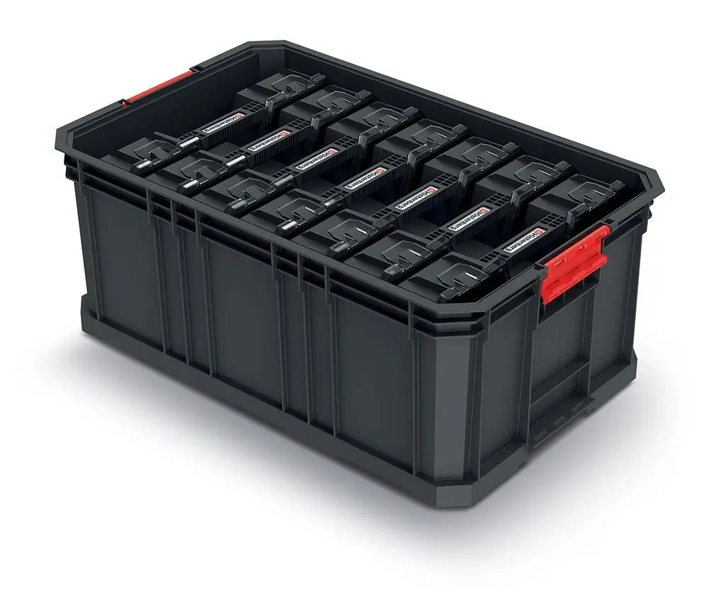 Prosperplast Dílenský box s organizéry 7 ks MODIXX 52 x 32,9 x 21 cm černo-červený