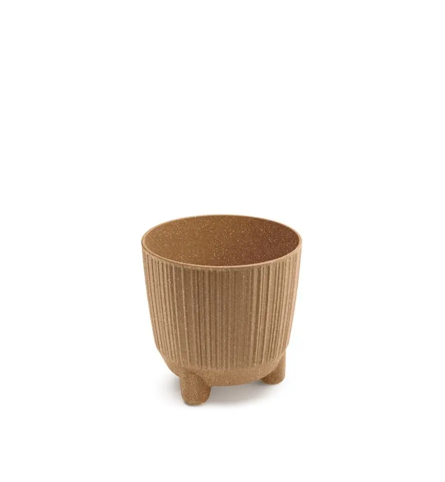Prosperplast Květináč RYFOS N ECO WOOD hnědý matný, varianta 12,6 cm