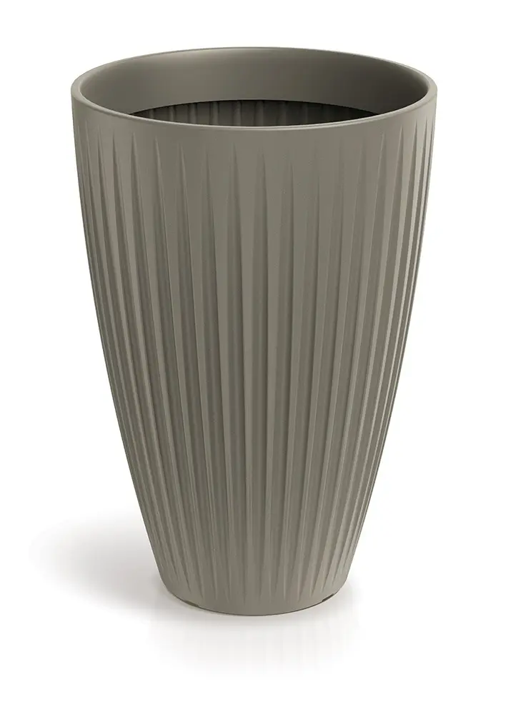 Prosperplast Vysoký květináč LATIE ROUND II 40 cm mocca