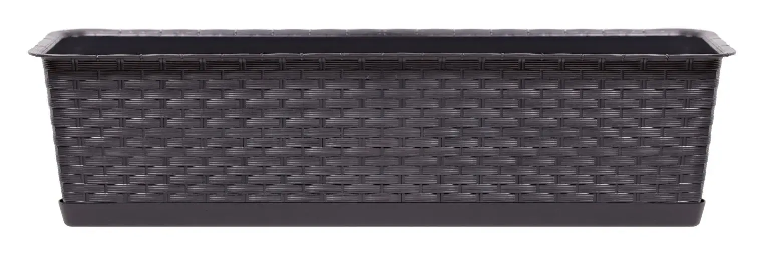 Prosperplast Truhlík s miskou RICHARD černý, varianta 48,9 cm