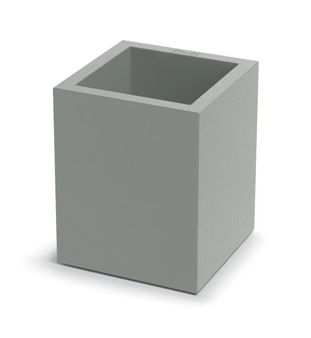 Prosperplast Plastový květináč CUBLASO SQUARE MIDL 29 cm betonově šedý