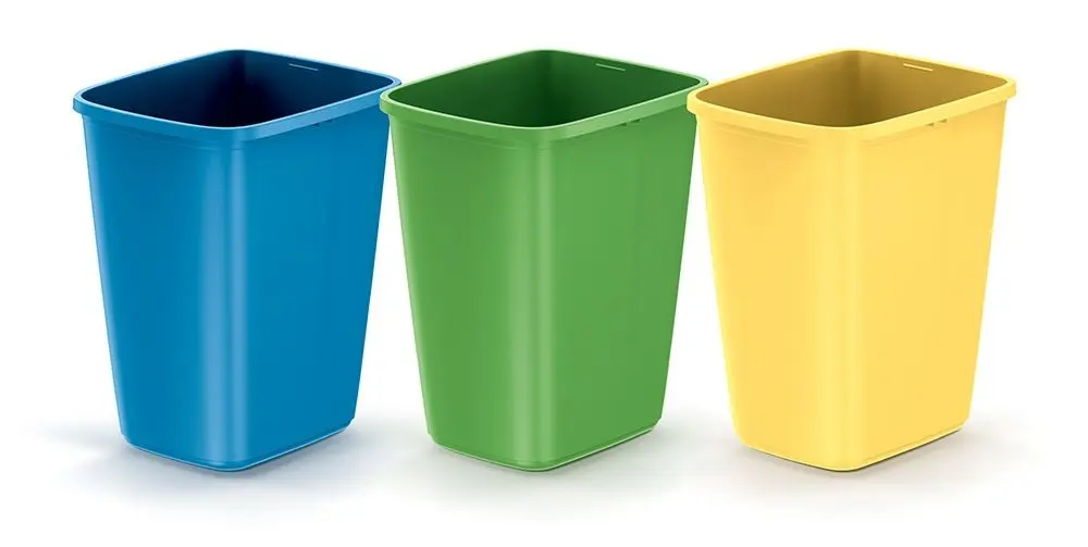 Prosperplast Sada 3 odpadkových košů COMPACTO SORTE 3x 9 L černá