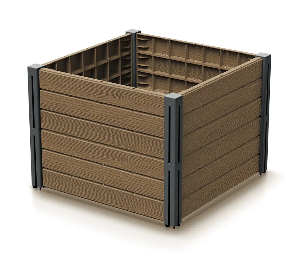 Prosperplast Sada 2 ks vyvýšených záhonů Bas Planty 61,8 cm hnědá