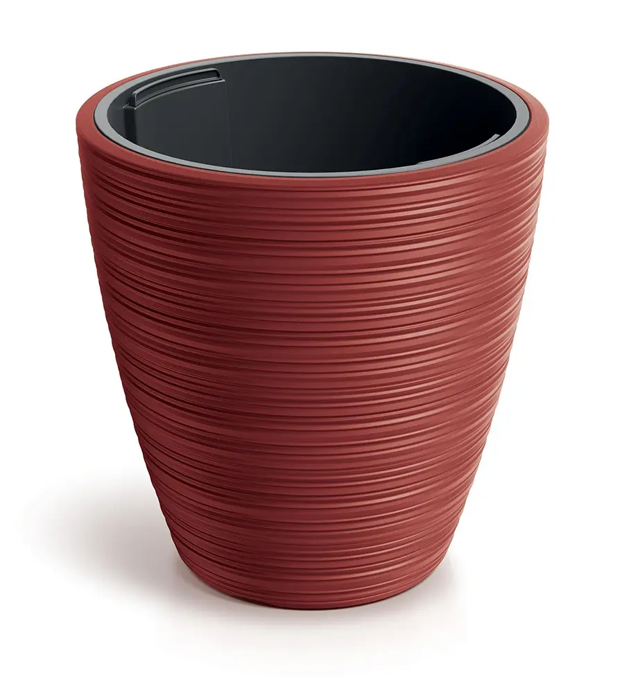 Prosperplast Plastový květináč Venas Round červený, varianta 29,9 cm