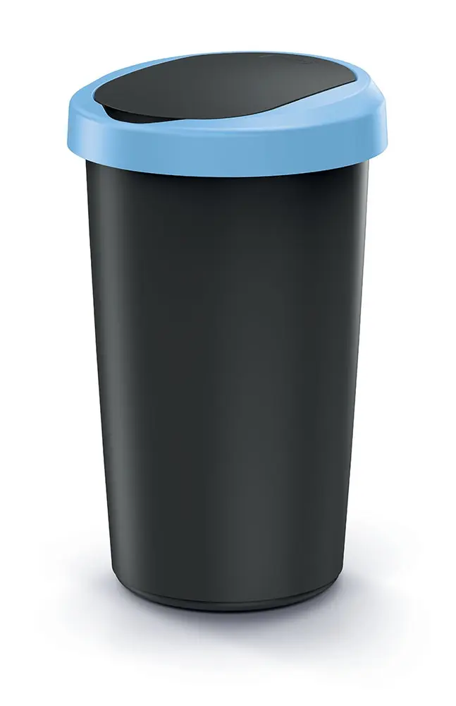 Prosperplast Odpadkový koš COMPACTO 25 L černý/světle modrý