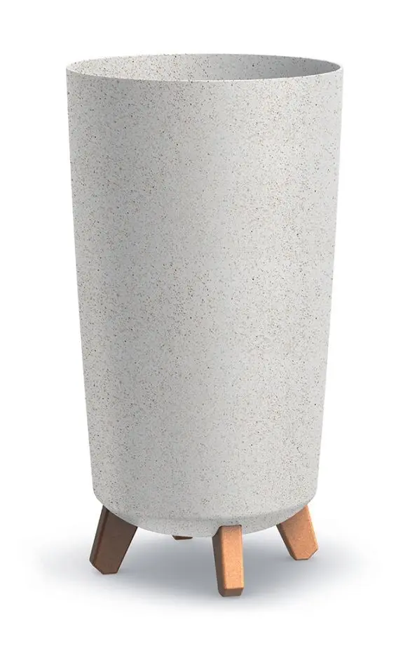 Prosperplast Vysoký květináč GRACIE TUBA SLIMECO bílý, varianta 19,5 cm