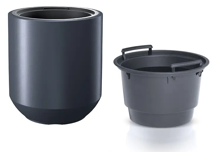 Prosperplast Květináč s vkladem HERO II antracit 39cm