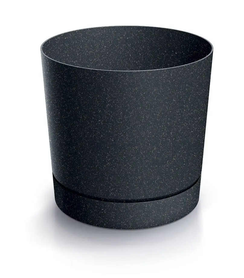 Prosperplast Květináč TUBOS P ECO WOOD antracitový matný, varianta 33,8 cm
