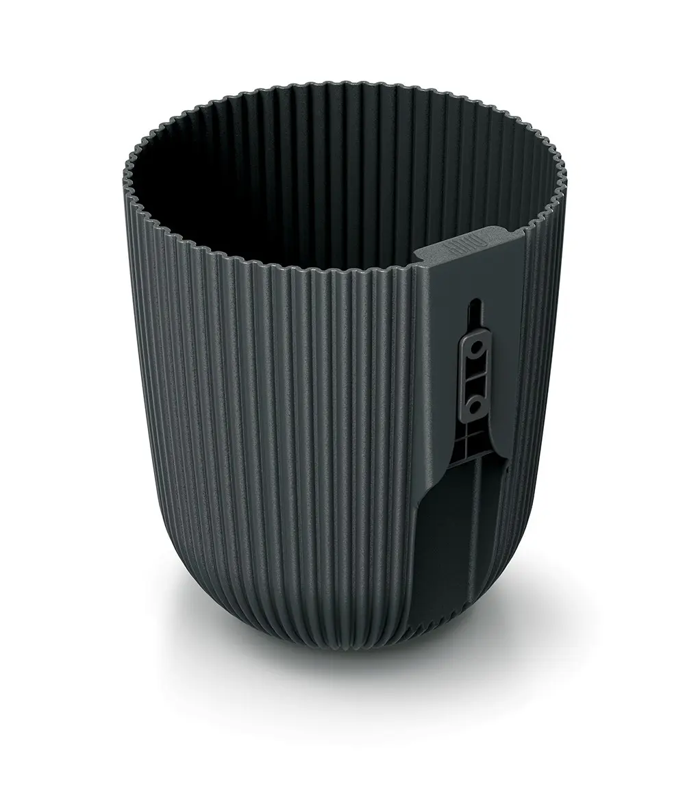 Prosperplast Nástěnný květináč MILLA WALL 14,6 cm uhelný