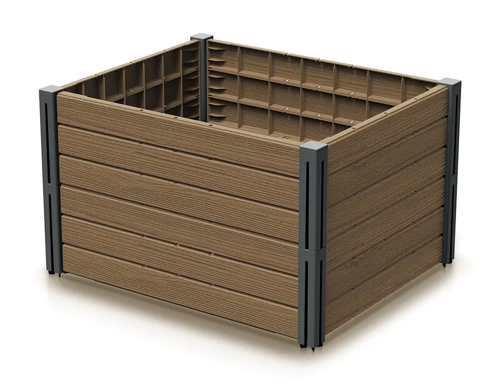 Prosperplast Sada 2 ks vyvýšených záhonů Bas Planty 75,6 cm hnědá