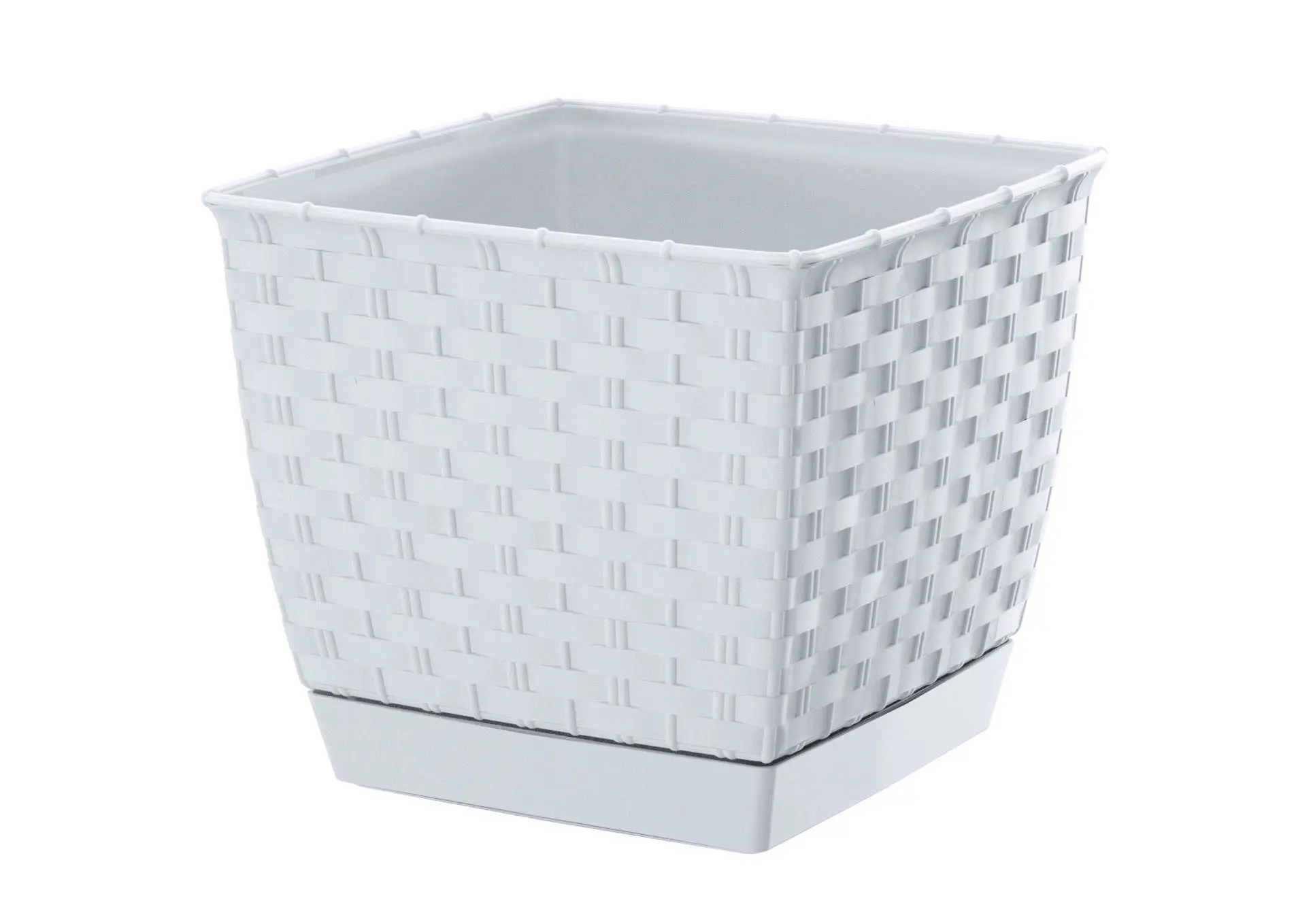 Prosperplast Květináč Ratolla Square bílý, varianta 14,5 cm