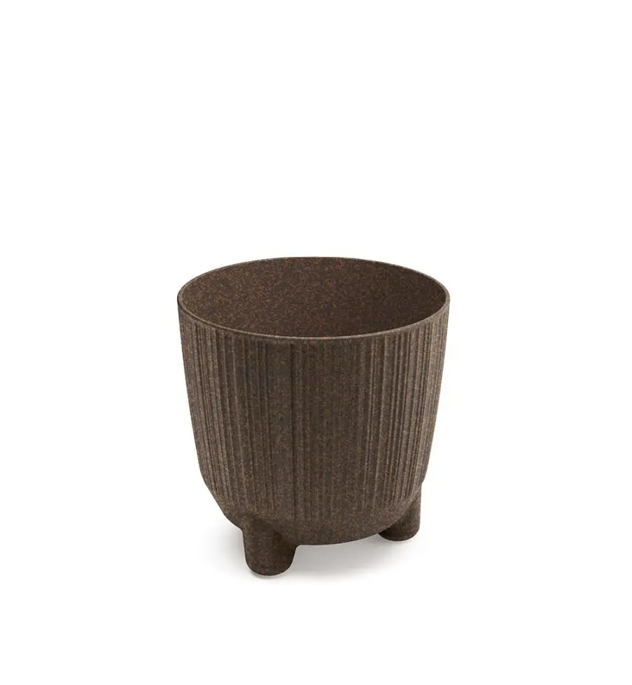 Prosperplast Květináč RYFOS N ECO WOOD kávový odstín matný, varianta 10,7 cm
