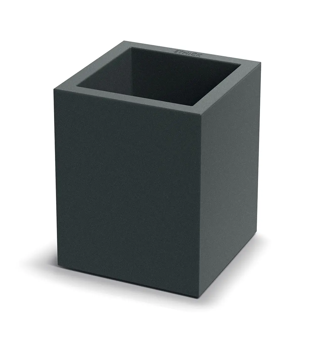 Prosperplast Plastový květináč CUBLASO SQUARE MIDL 29 cm tmavě šedý