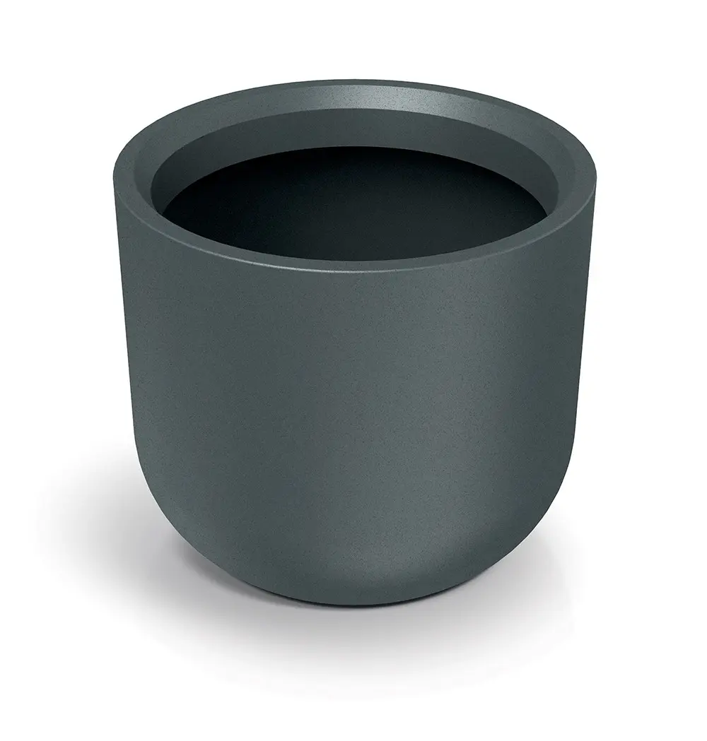 Prosperplast Plastový květináč MOLTAS ROUND HIGH grafitový, varianta 60 cm