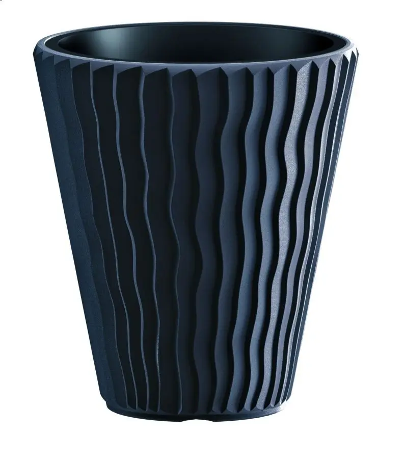Prosperplast Květináč Small Sandy tmavě šedý, varianta 29,7 cm