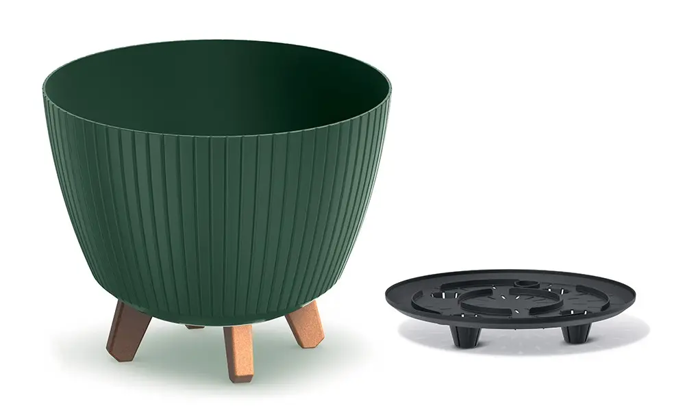 Prosperplast Plastový květináč LAMIAL tmavě zelený, varianta 23,2 cm