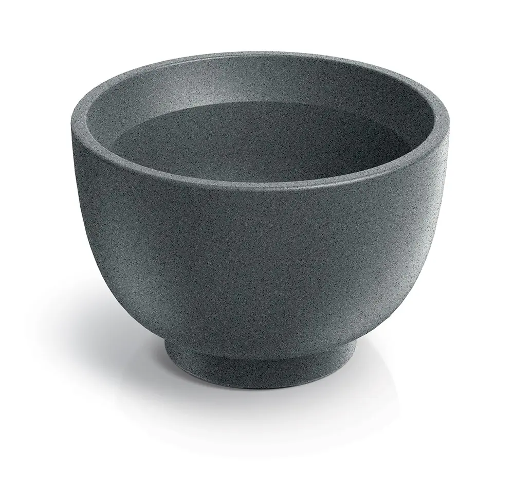 Prosperplast Plastový květináč Vemos Round 40x26 cm granitově šedý