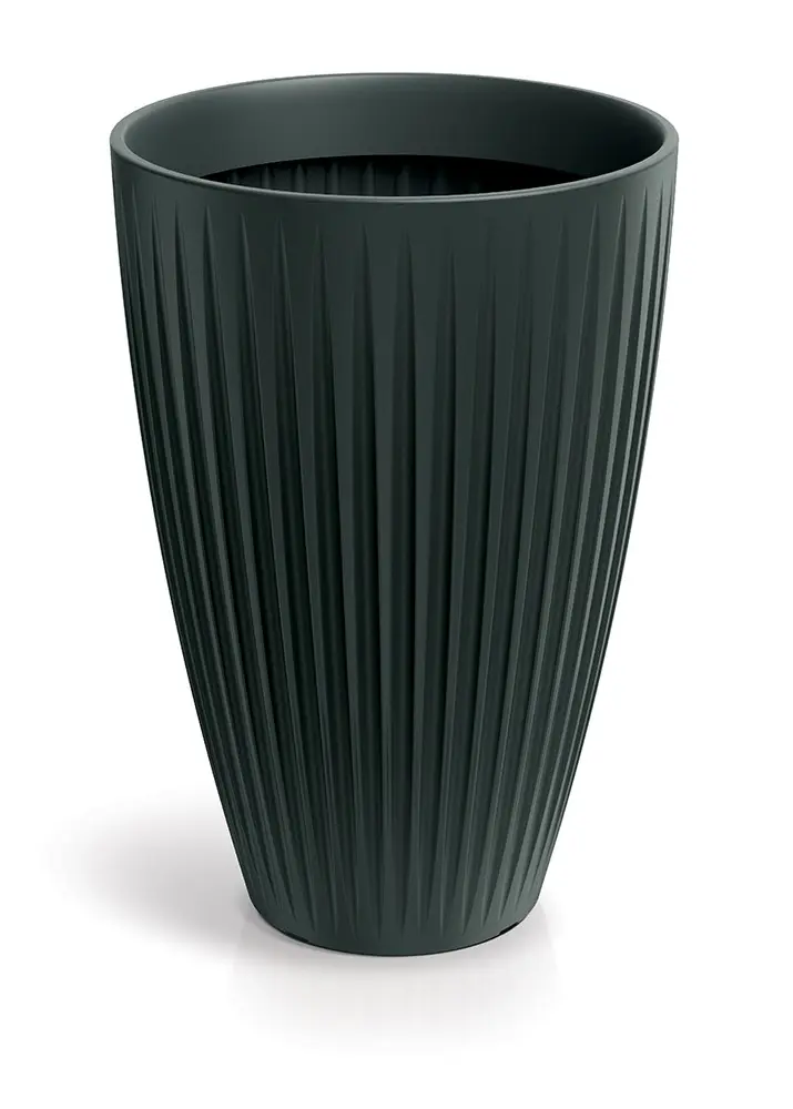 Prosperplast Vysoký květináč LATIE ROUND II 40 cm antracitový