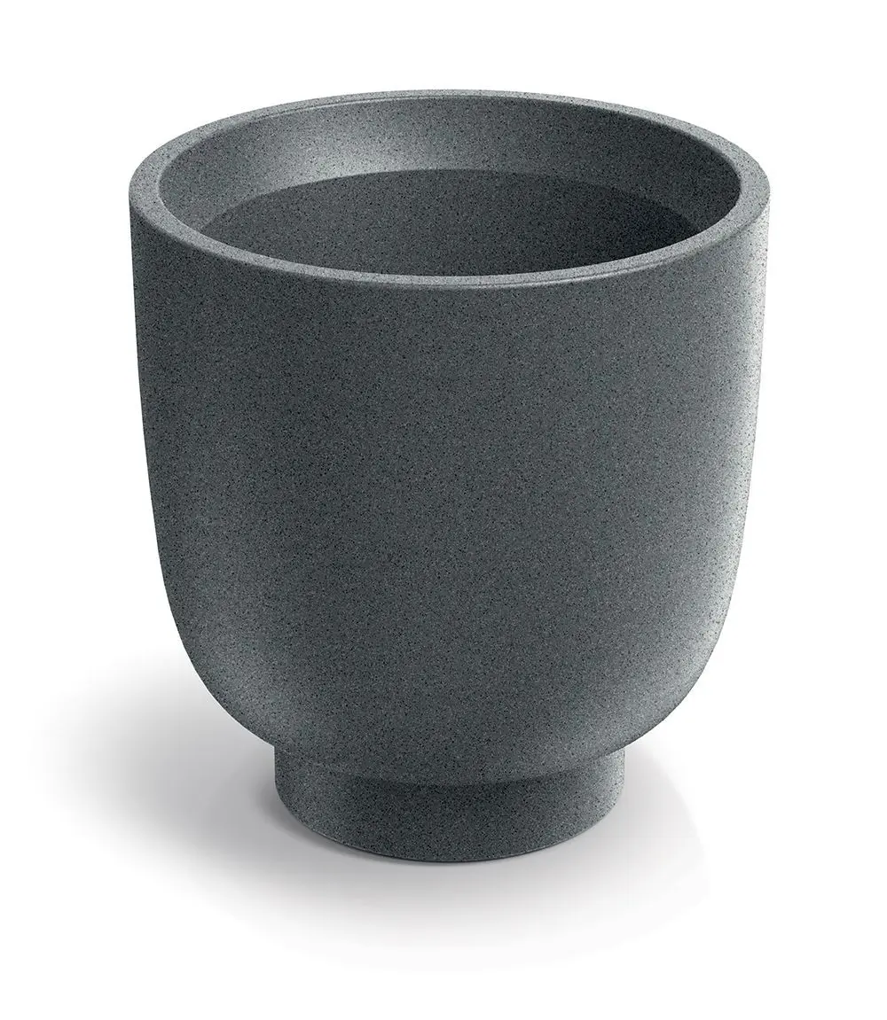 Prosperplast Plastový květináč Vemos Mild 40 cm granitově šedý