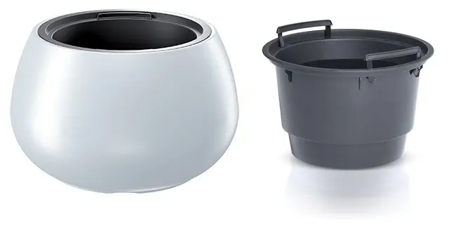 Prosperplast Plastový květináč s vložkou HEOS bílý, varianta 37 cm