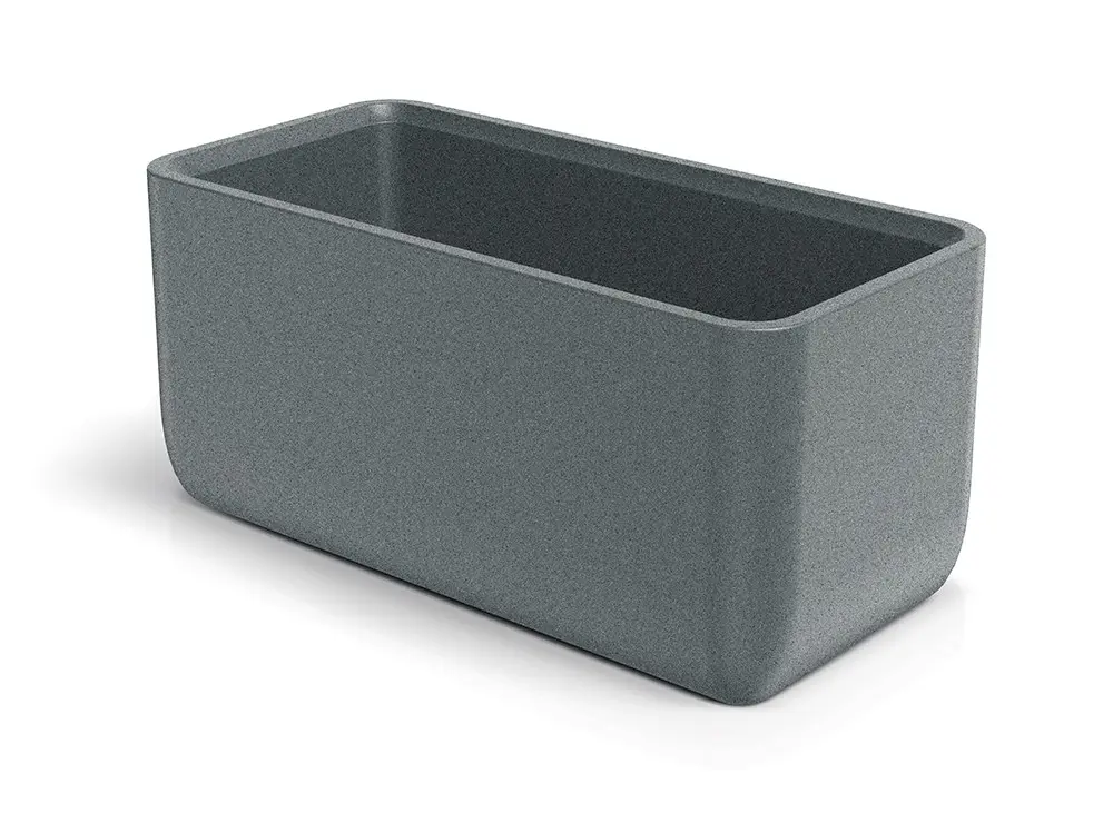 Prosperplast Plastový květináč MOLTAS CASE 80 cm granitově šedý