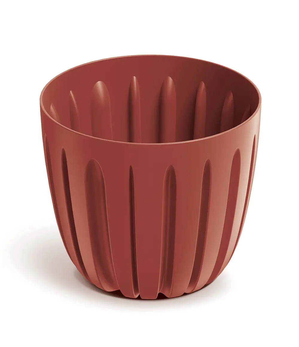 Prosperplast Plastový květináč WARIOS retro červený, varianta 13,8 cm