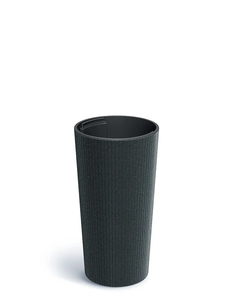 Prosperplast Květináč Lamie Slim Eco Wood antracit, varianta 30 cm