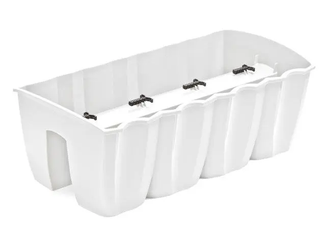 Prosperplast Truhlík na zábradlí CROWL bílý 58cm