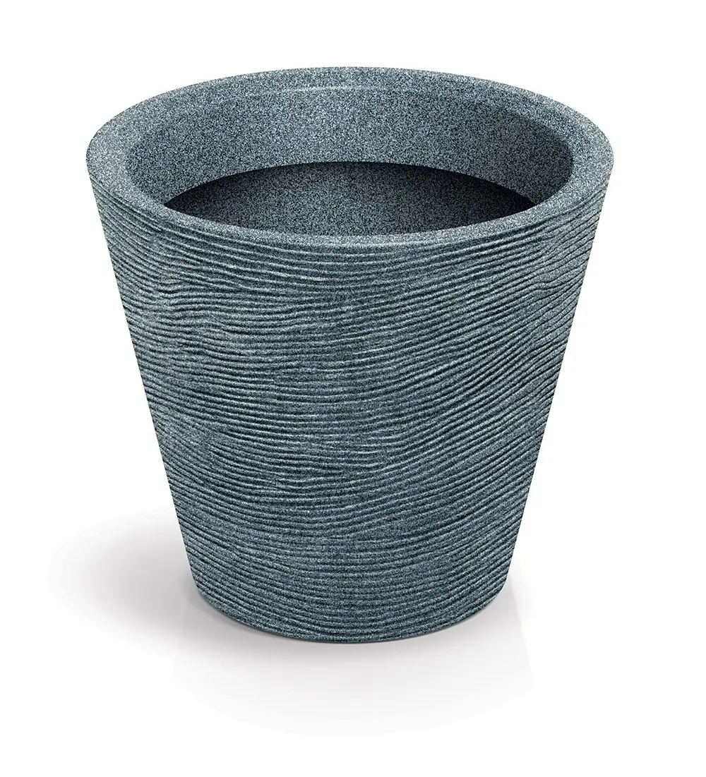 Prosperplast Plastový květináč TUBRAN ROUND I granitový, varianta 60 cm
