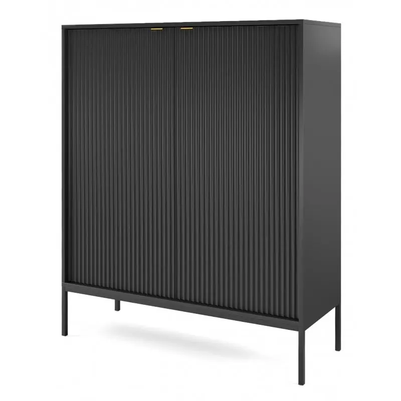 Piaski Komoda Nova 104 cm černá/černý rám