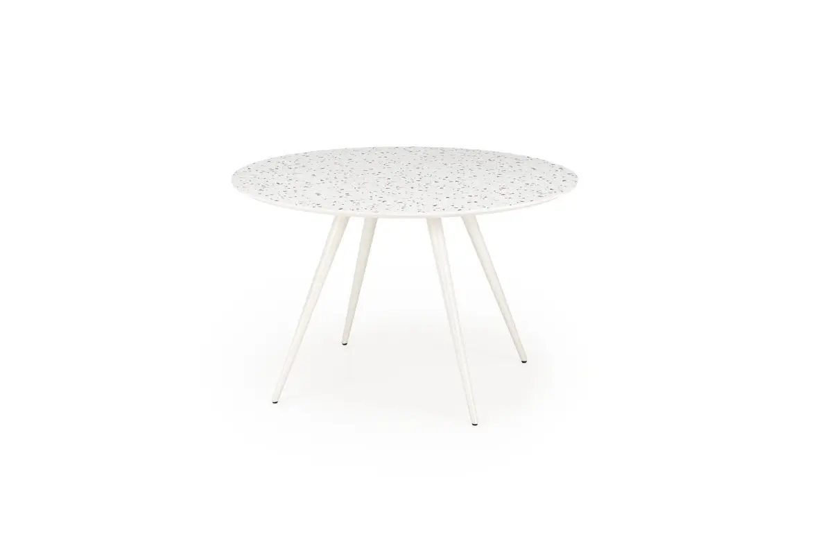 HALMAR Jídelní stůl Aramis 120 cm terrazzo bílý