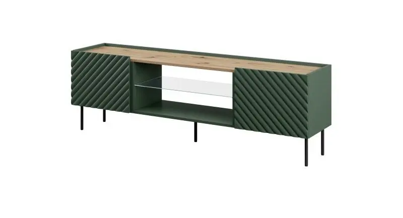 HALMAR TV stolek Onda 180,5 cm zelený/dub artisan