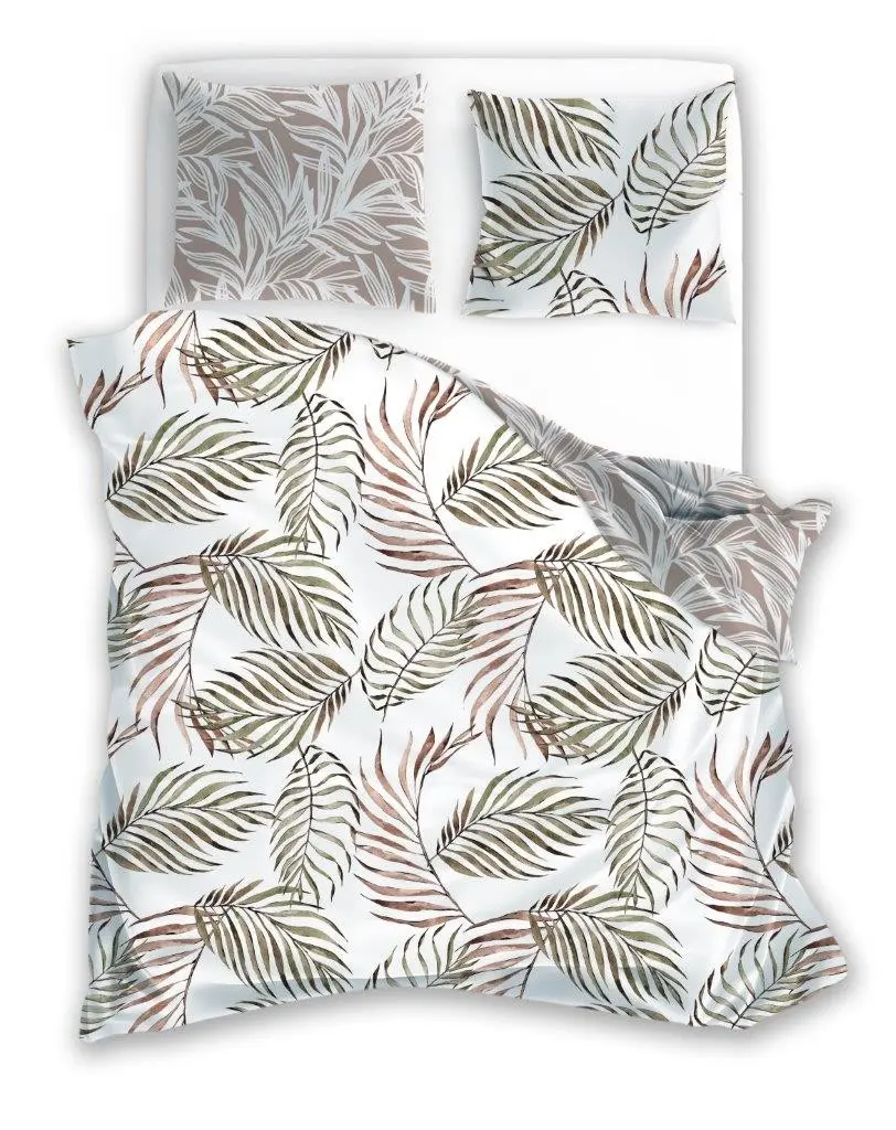Faro Bavlněné povlečení BOHO 002 160x200 cm + 2x 70x80 cm bílé/hnědé