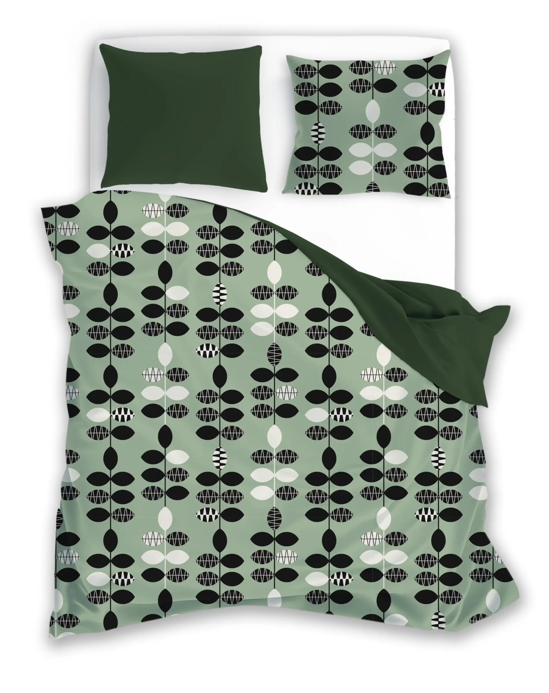 Faro Bavlněné povlečení PURE COTTON 013 220x200 cm + 2x 70x80 cm zelené