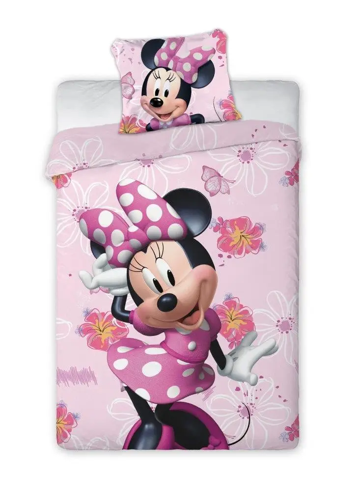 Faro Dětské bavlněné povlečení Fisa Minnie Mouse 160x200 cm + 70x80 cm růžové