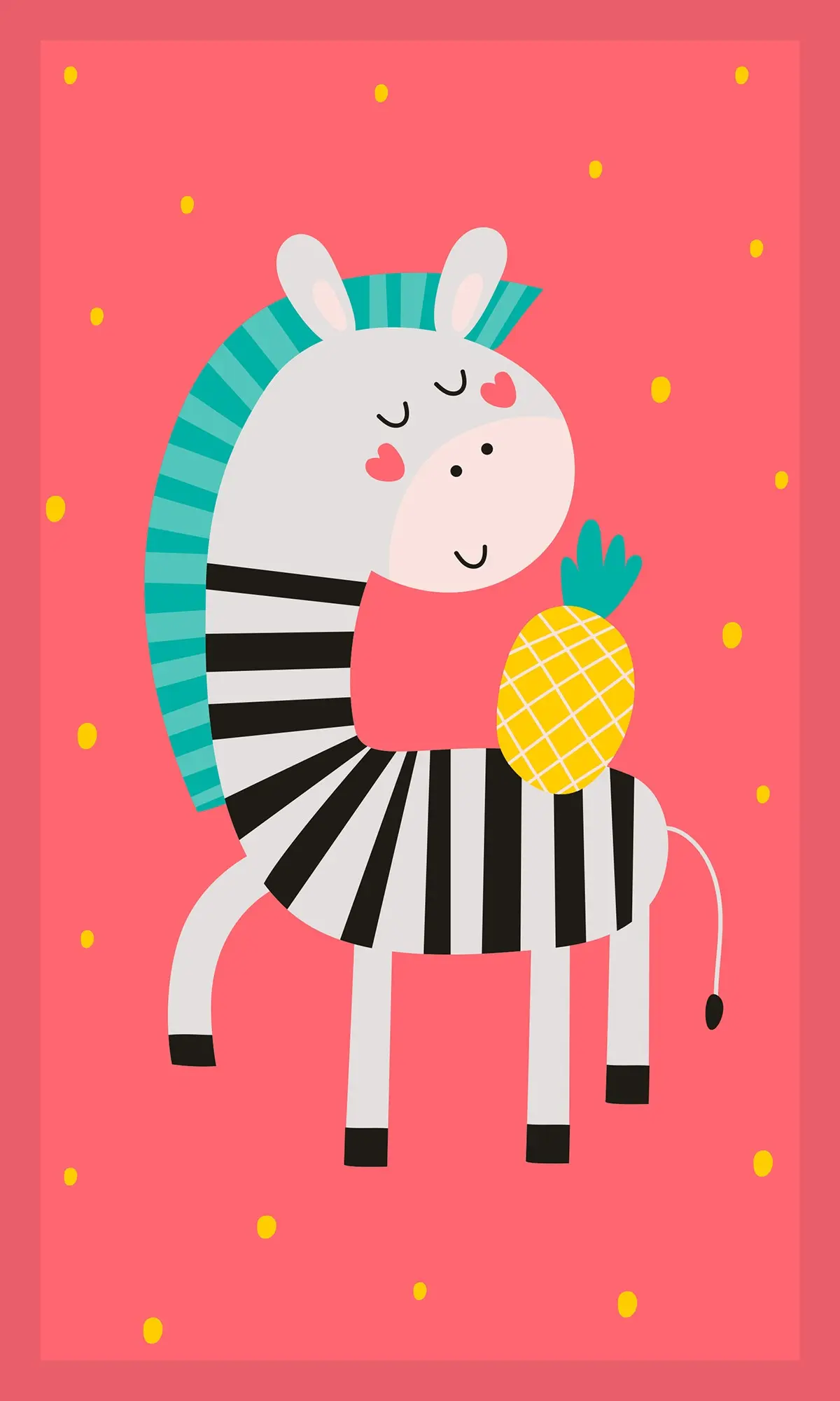Faro Dětský bavlněný ručník KIDS Zebra 30x50 cm růžový