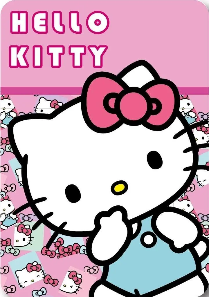 Faro Dětská fleecová deka Polar Hello Kitty 100x140 cm růžová