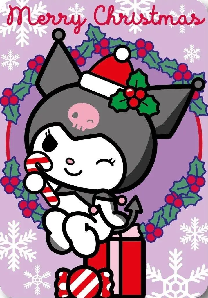 Faro Dětská fleecová deka Polar Merry Christmas Kuromi 100x140 cm fialová