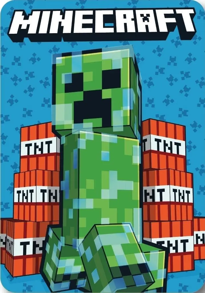Faro Dětská fleecová deka Polar Minecraft 100x140 cm modrá