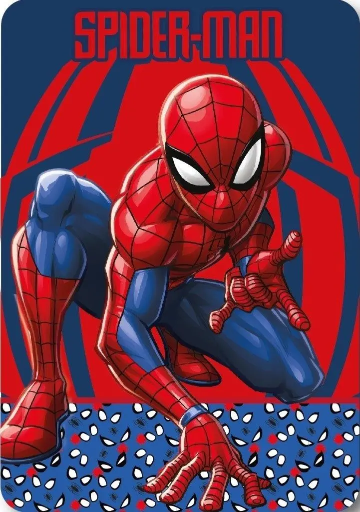 Faro Dětská fleecová deka Polar Spiderman 100x140 cm červeno-modrá